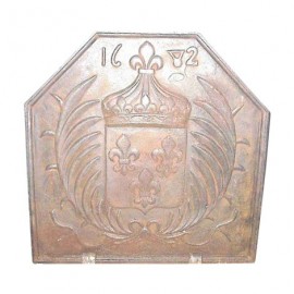 Plaque de cheminée décorative