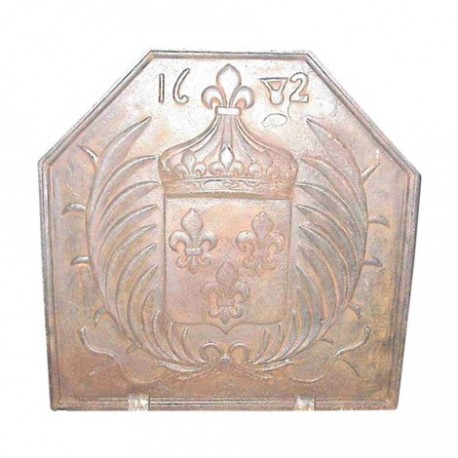 Plaque de cheminée décorative