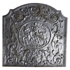 Plaque de cheminée décorative