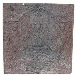 Plaque de cheminée décorative