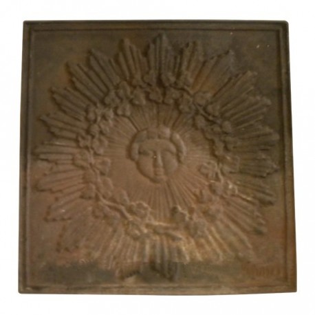 Plaque de cheminée décorative