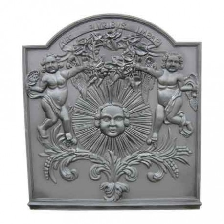 Plaque de cheminée décorative