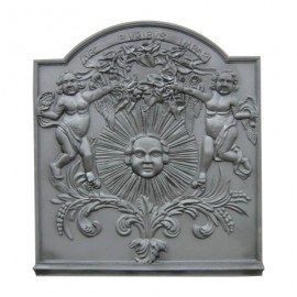 Plaque de cheminée décorative