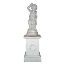 Statue d'enfant en fonte