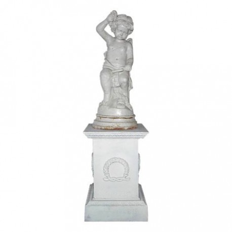 Statue d'enfant en fonte