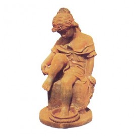 Statue d'enfant en fonte