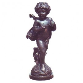Statue d'enfant en fonte