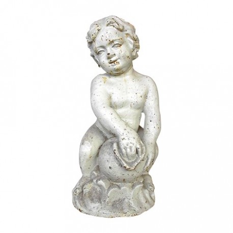 Statue d'enfant en fonte