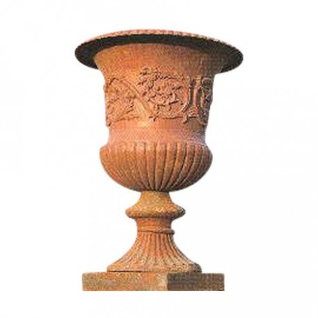 Grand vase en fonte