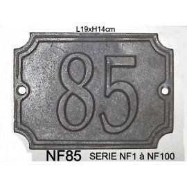 Numéro plaque en fonte